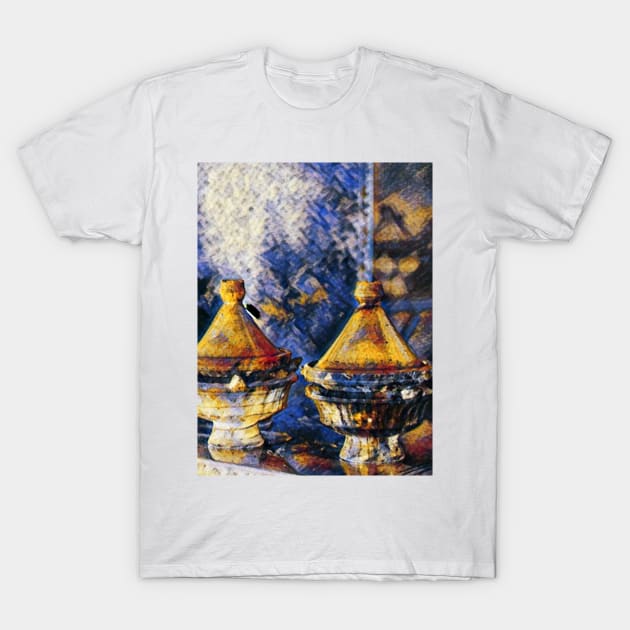 Moroccan Tagine Oil Painting Gift T-Shirt by Bohemianz